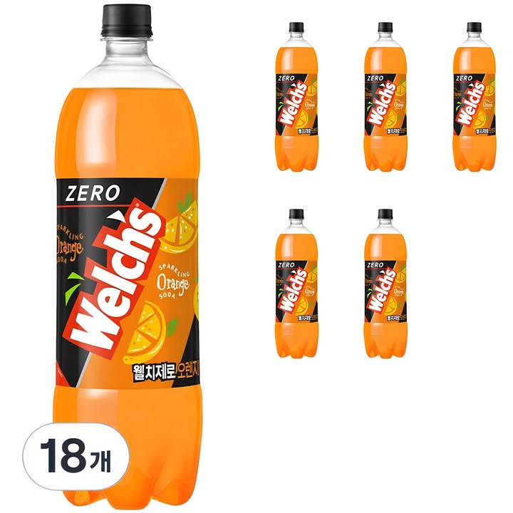 웰치스 웰치 제로 오렌지, 1.5L, 18개