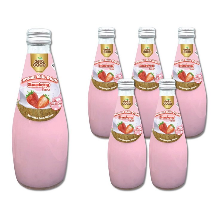 델타코코 딸기맛 코코넛밀크 드링크, 6개, 290ml