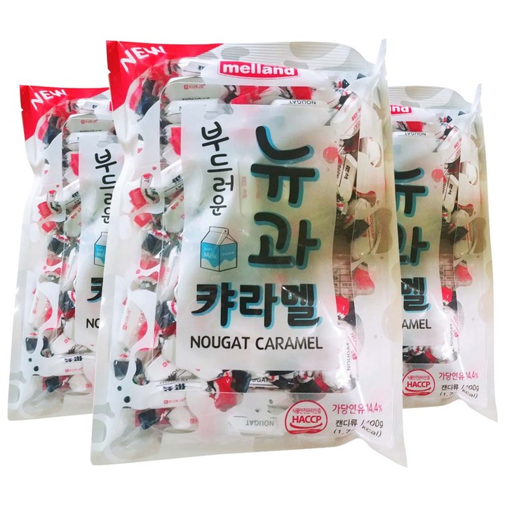 [멜랜드] 부드러운 뉴과 캬라멜, 400g, 3개