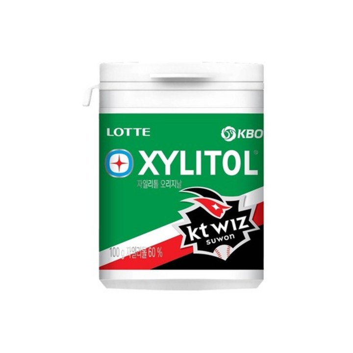 롯데자일리톨 KBO 오리지날 껌 KT 위즈, 100g, 2개