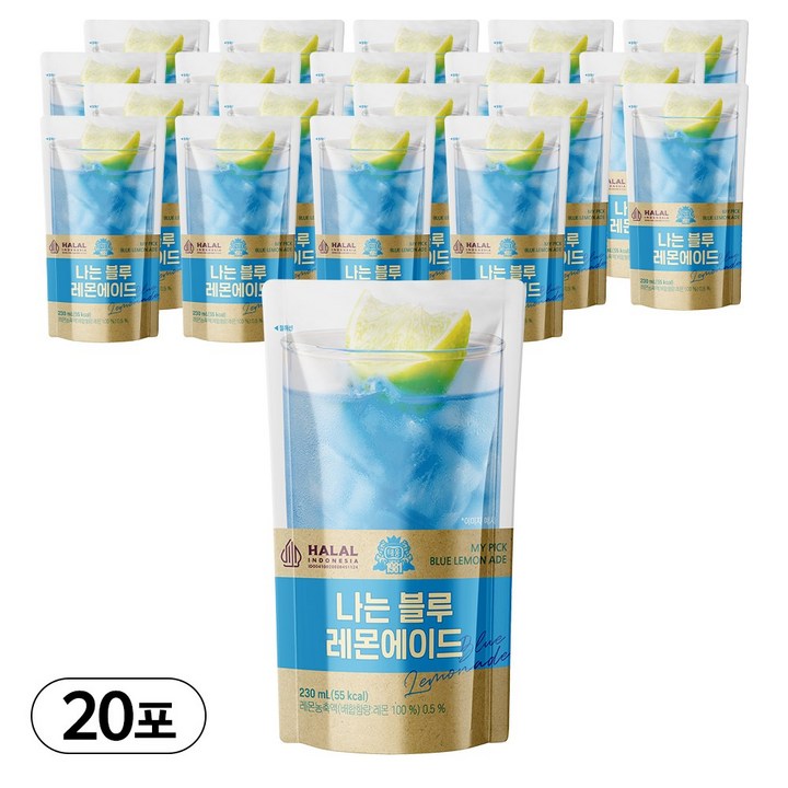 [태웅식품] 나는블루레몬에이드 230ml, 20개