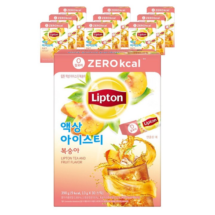 립톤 제로칼로리 액상 아이스티 복숭아, 13g, 30개입, 10개