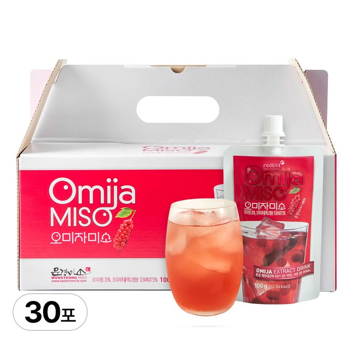 국산 문경 생 오미자 100% 오미자청 원액 차 음료 엑기스, 100g, 30개