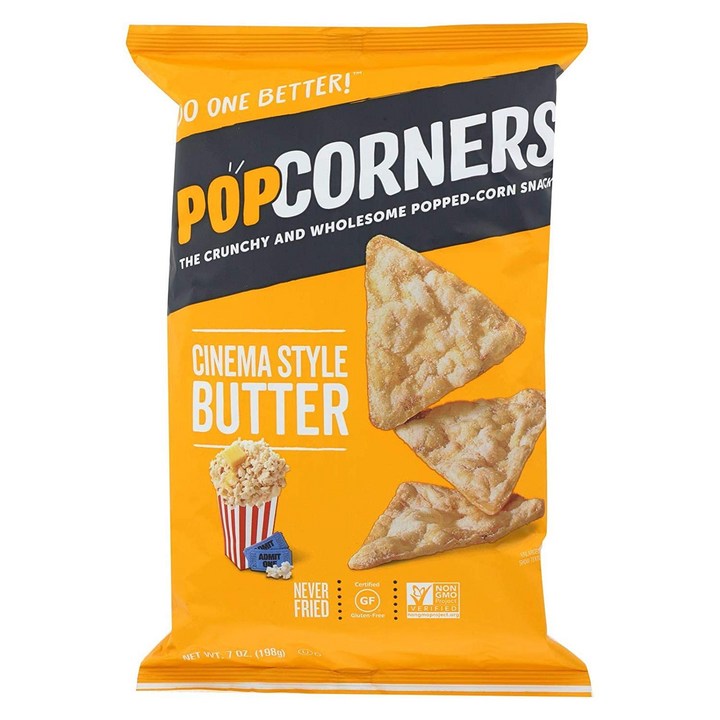 Popcorners 시네마 스타일 팝트 콘 칩, 198g, 1개