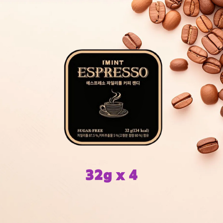 아이민트 에스프레소 자일리톨 커피캔디, 32g, 4개