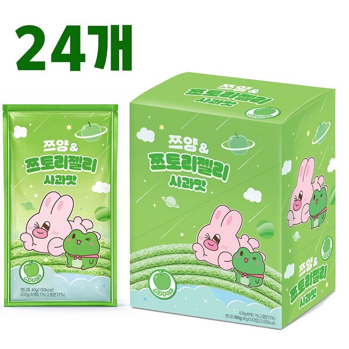 쯔양 앤 쯔토리젤리 사과맛, 40g, 24개
