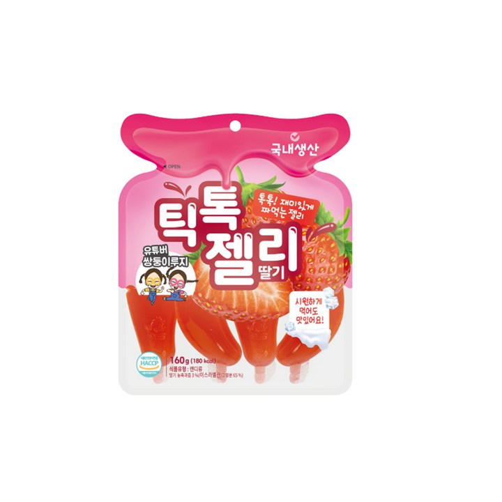 틱톡젤리 딸기, 160g, 4개