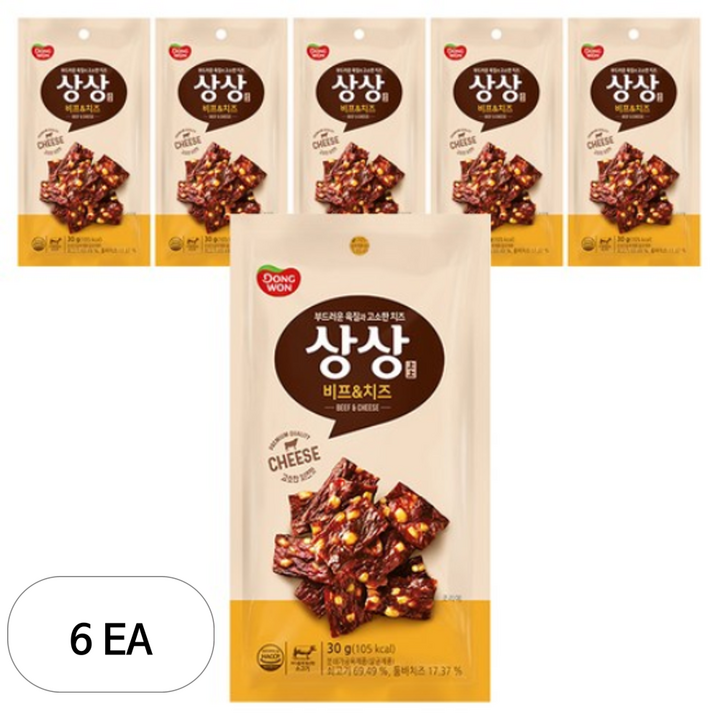 상상육포 비프앤치즈, 30g, 6개