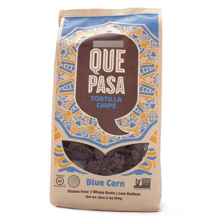 Que Pasa 토르티야 칩 블루 콘, 454g, 1개