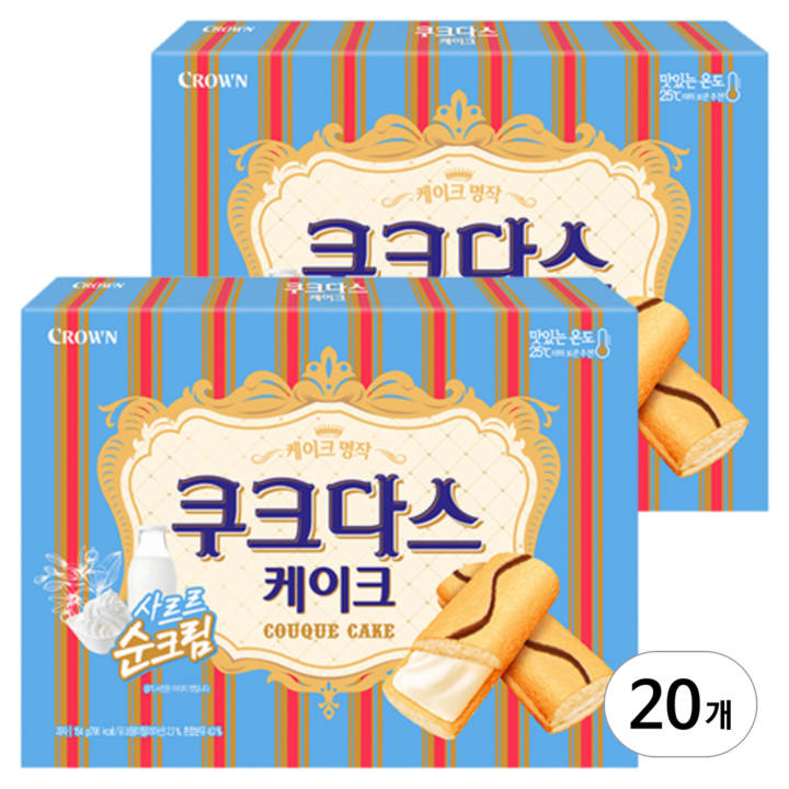 쿠크다스 케이크, 154g, 20개