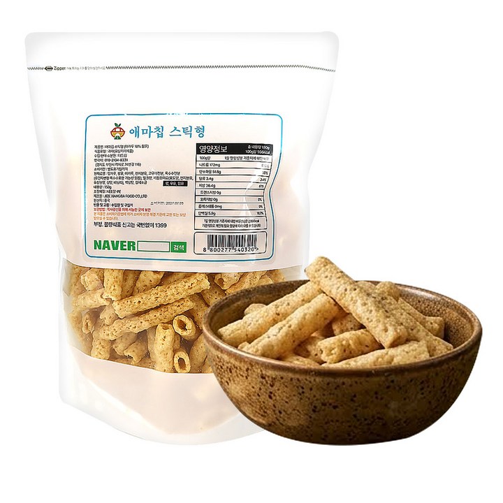 (배터짐) 시골장터 바삭고소 애마칩 스틱형 웰빙스낵 간식, 1개, 150g