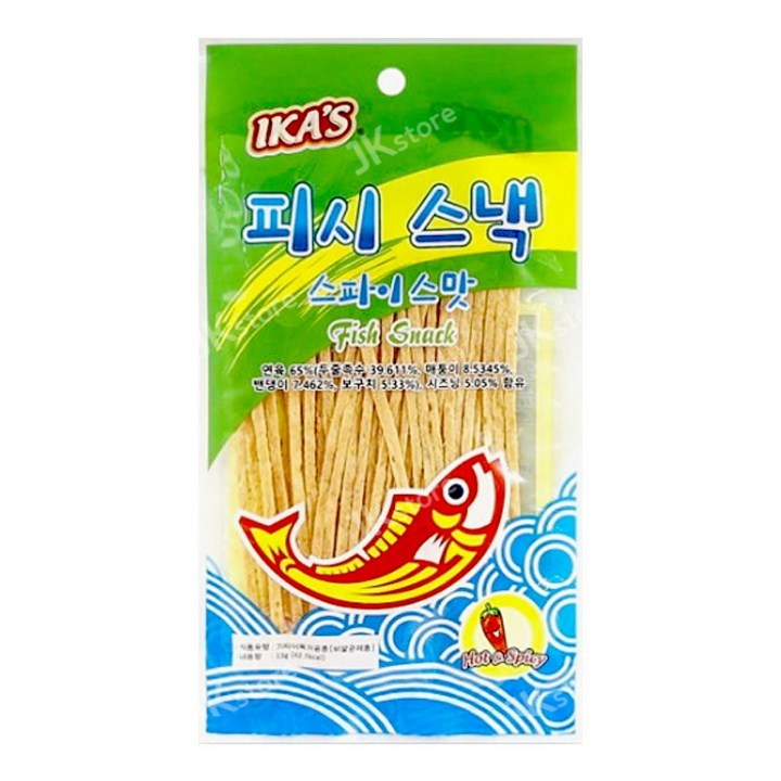 이카스 피시스낵 스파이스맛, 15개, 13g