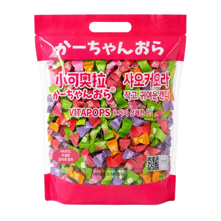 정품 샤오커오라 시즌2 트로피칼 베트남 무설탕 간식 비타민C 캔디 사탕, 1개, 1kg