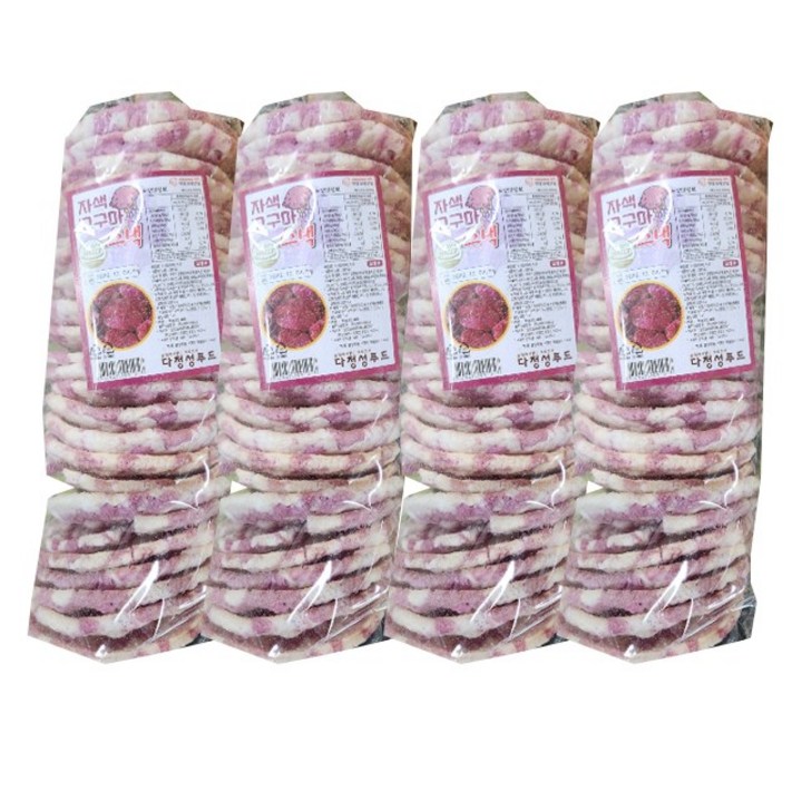 다정성푸드 자색 고구마 스낵 90g, 4개