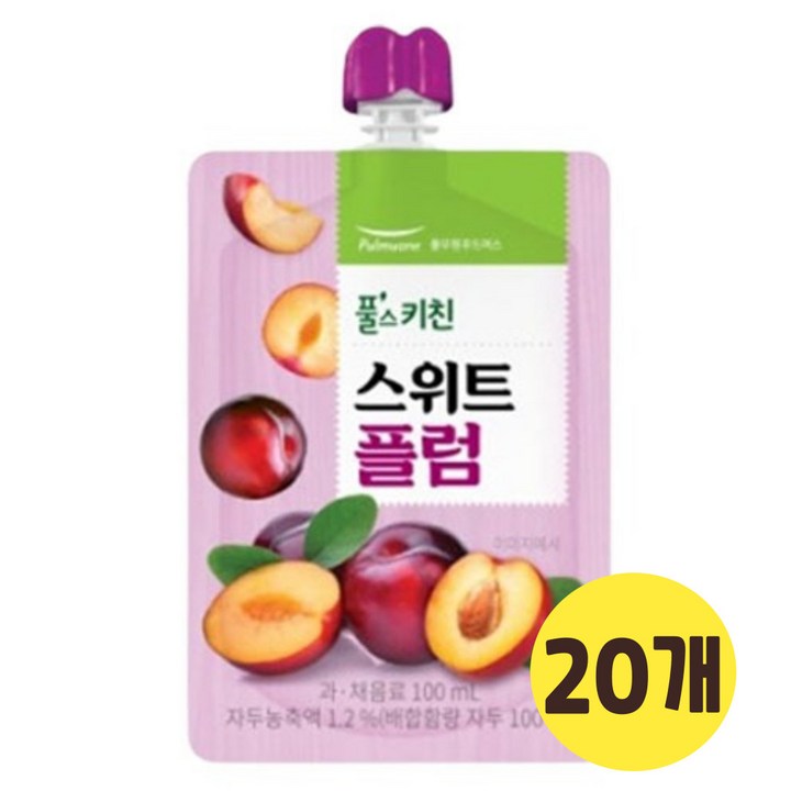 풀무원 풀스키친 스위트 플럼주스, 20개, 100ml
