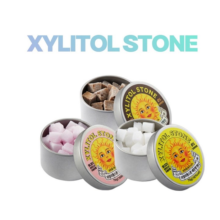자일리톨스톤 3가지(커피+딸기+레몬)맛, 3개, 70g