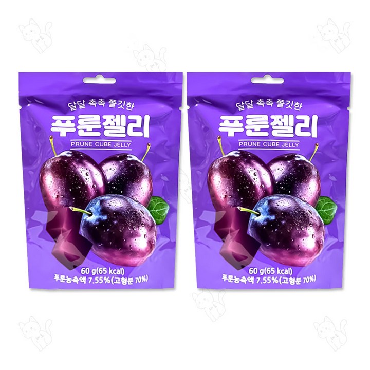 푸룬 큐브 젤리, 2개, 60g