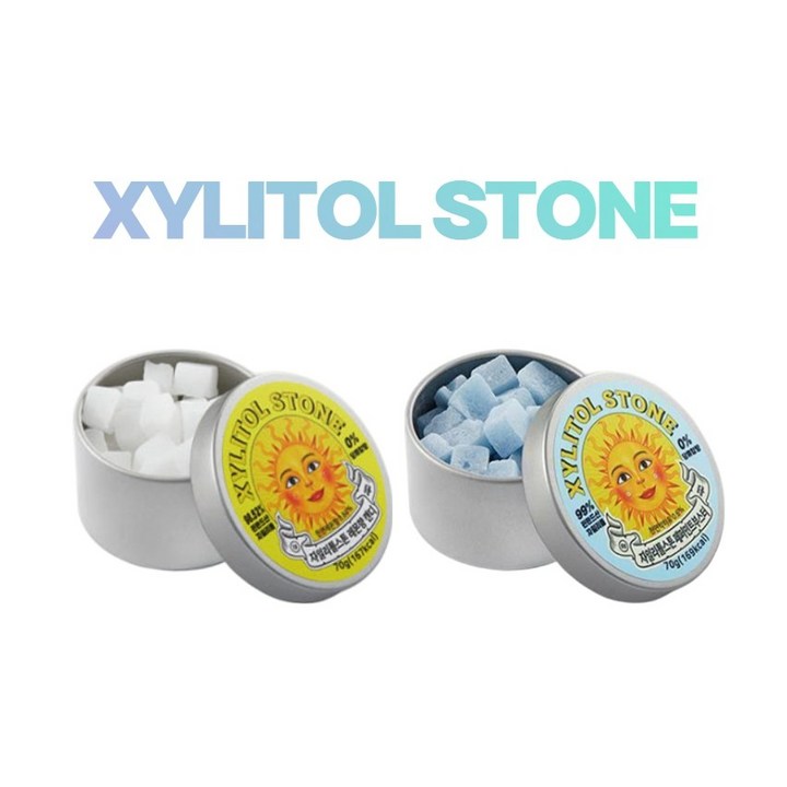 자일리톨스톤 2가지맛 (레몬+페퍼민트), 140g, 1개