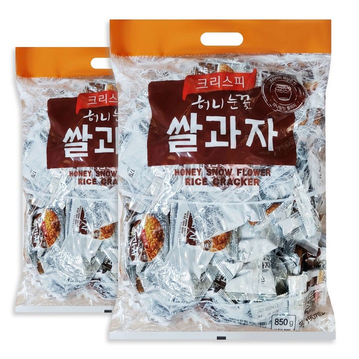 크리스피 허니 눈꽃 쌀과자, 850g, 2개