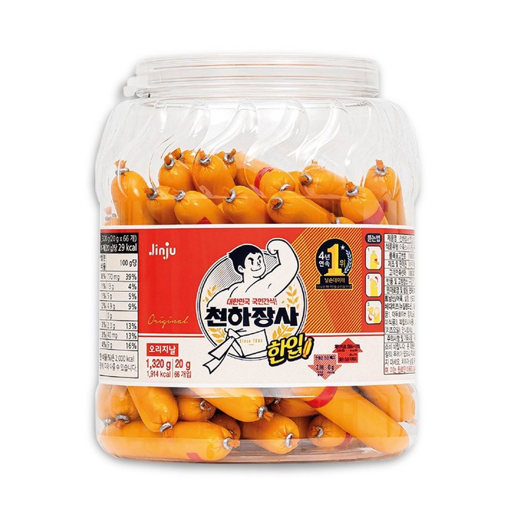 천하장사 한입 오리지날 소시지, 1.32kg, 1개
