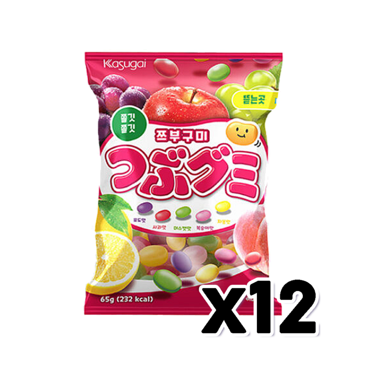 카수가이 쯔부구미 젤리빈, 65g, 12개