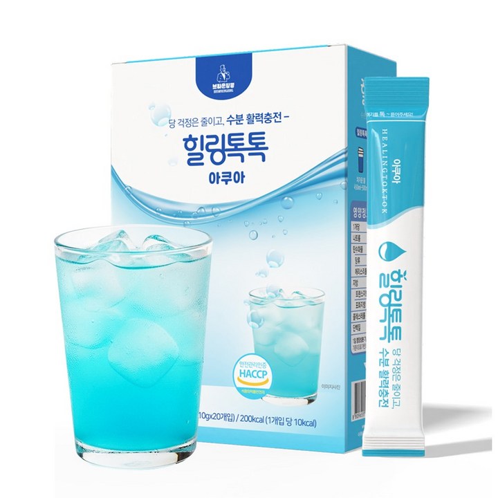 수분충전음료 힐링톡톡 아쿠아, 1개, 200g