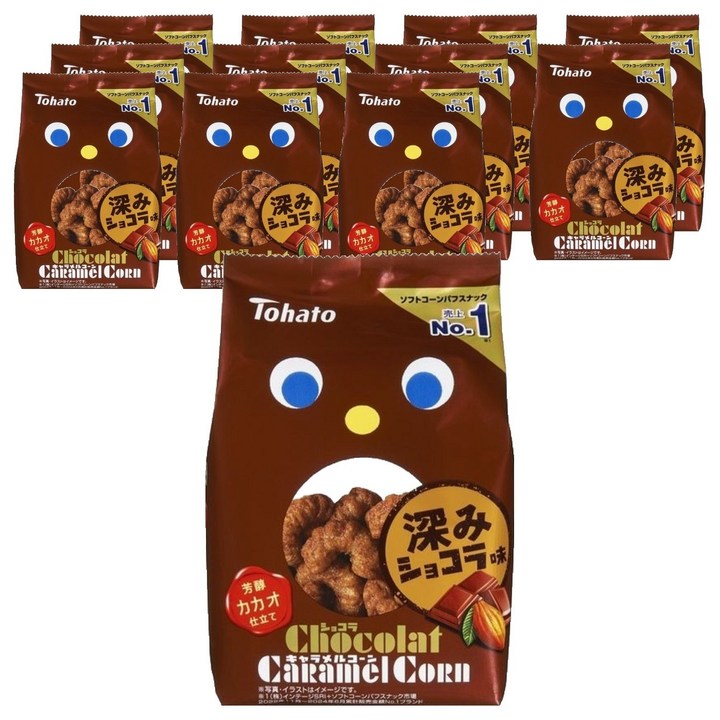 토하토 쇼콜라 캐러멜 콘 딥쇼콜라 맛, 65g, 12개