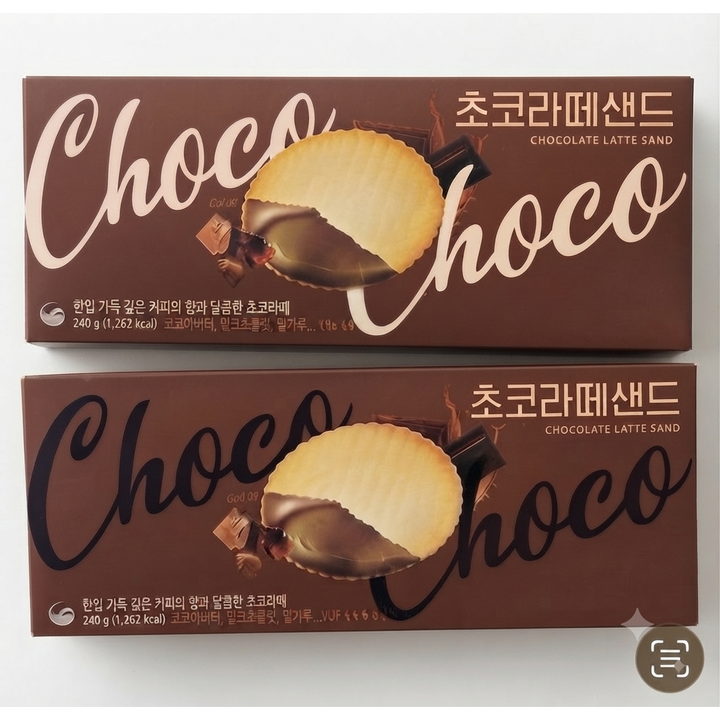 플러스제주 초코 라떼샌드 30p, 1개, 240g