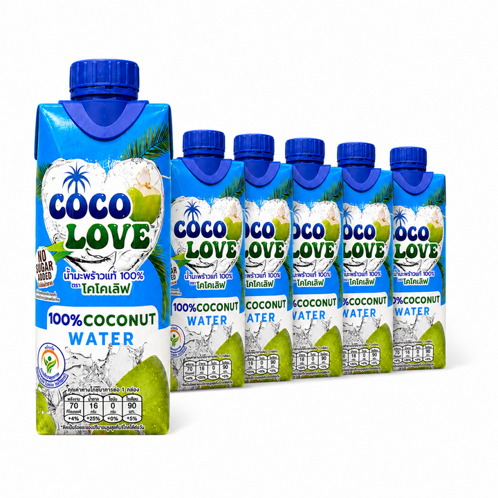코코러브 태국 100% 코코넛 워터(고칼륨 고마그네슘), 6개, 330ml