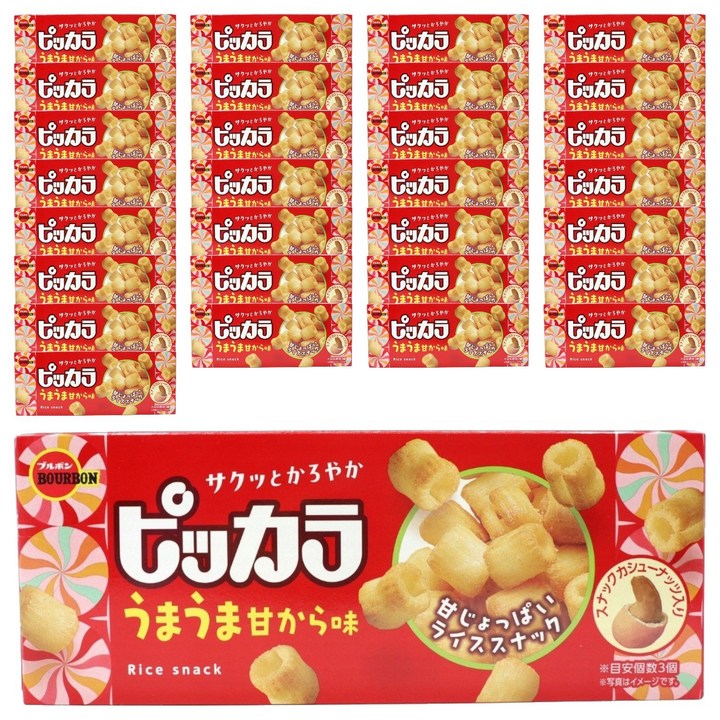 부르본 핏카라 라이스 스낵 냠냠 단짠 맛, 49g, 30개