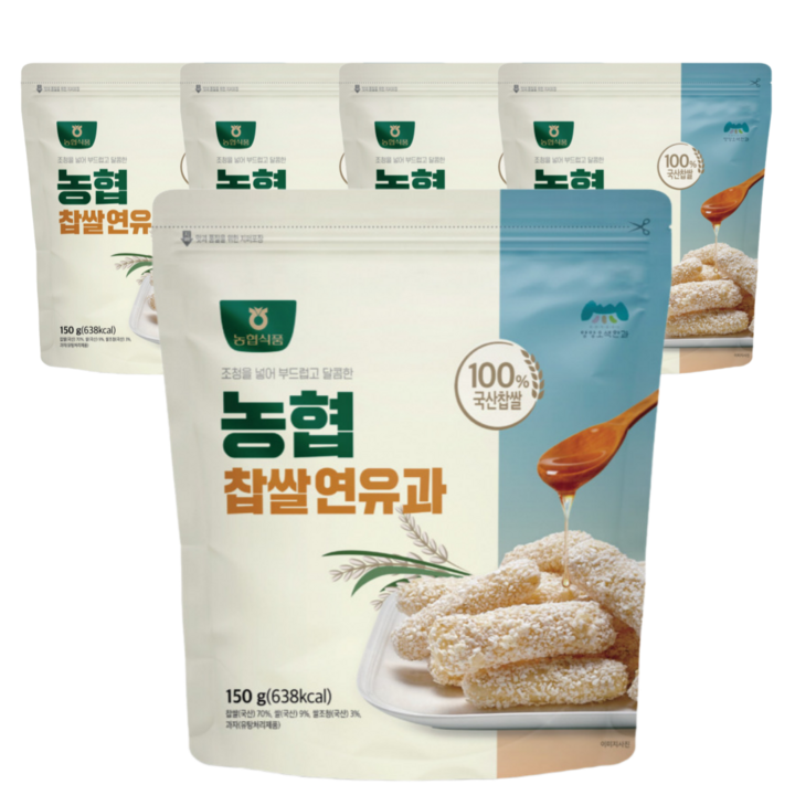 농협식품 찹쌀연유과, 150g, 5개