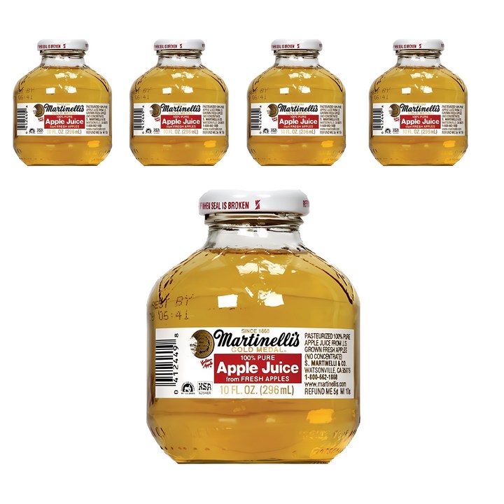 마르티넬리 골드메달 애플주스, 296ml, 5개
