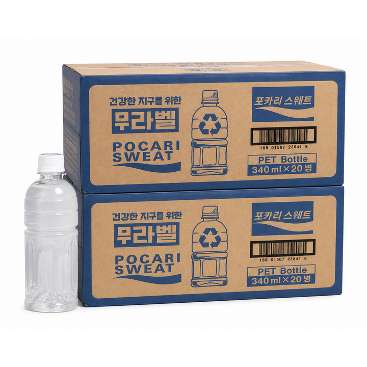 포카리스웨트 무라벨, 340ml, 40개