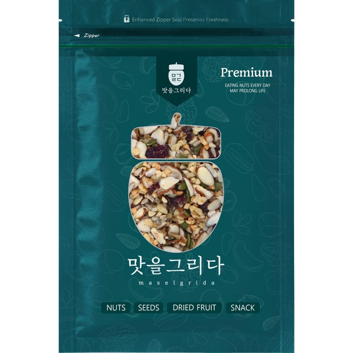 맛을 그리다 뿌려먹는 견과 토핑 블랙 믹스너트 500g, 2개