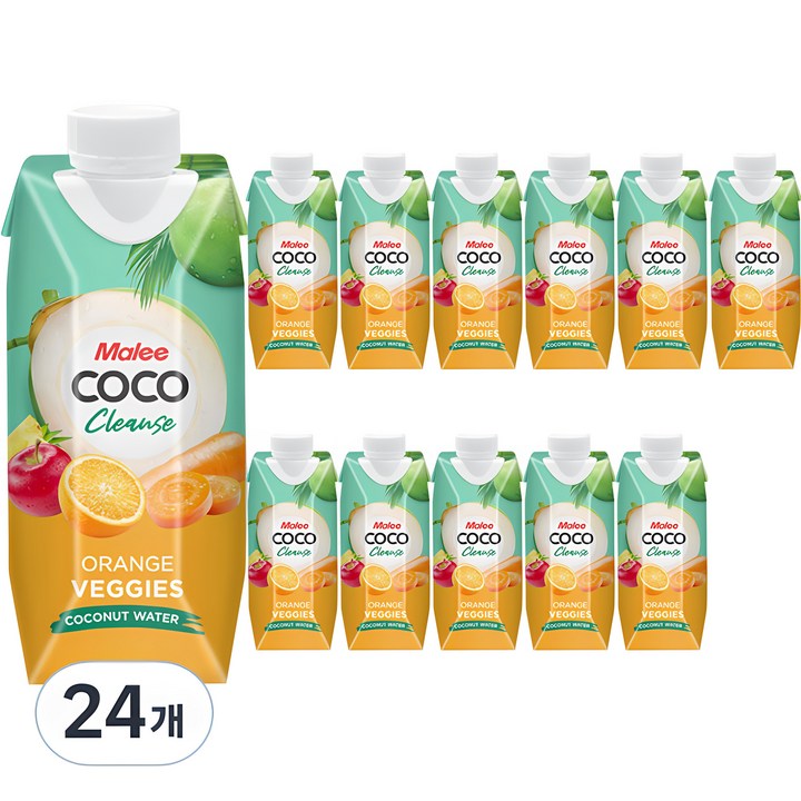 말리 코코넛워터 클렌즈 오렌지, 330ml, 24개