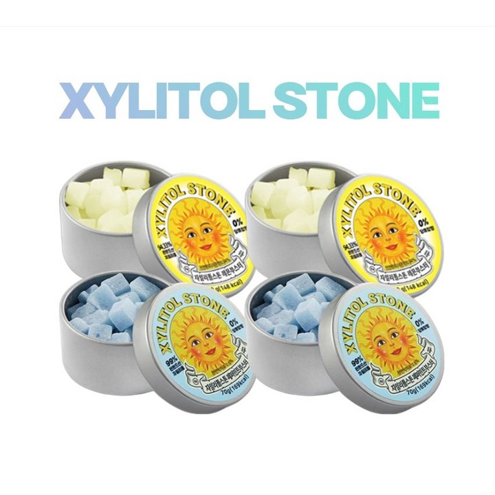 자일리톨스톤 2가지맛 (레몬부스터+페퍼민트부스터), 130g, 2세트