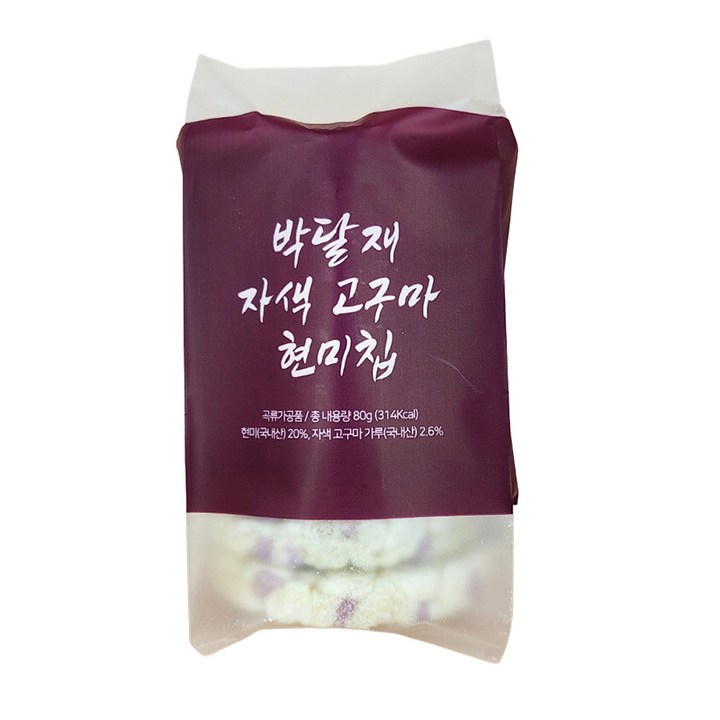 자색 고구마 현미칩, 1개, 80g