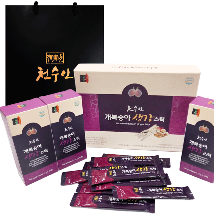 개복숭아 도라지청 생강 스틱, 30개, 15g
