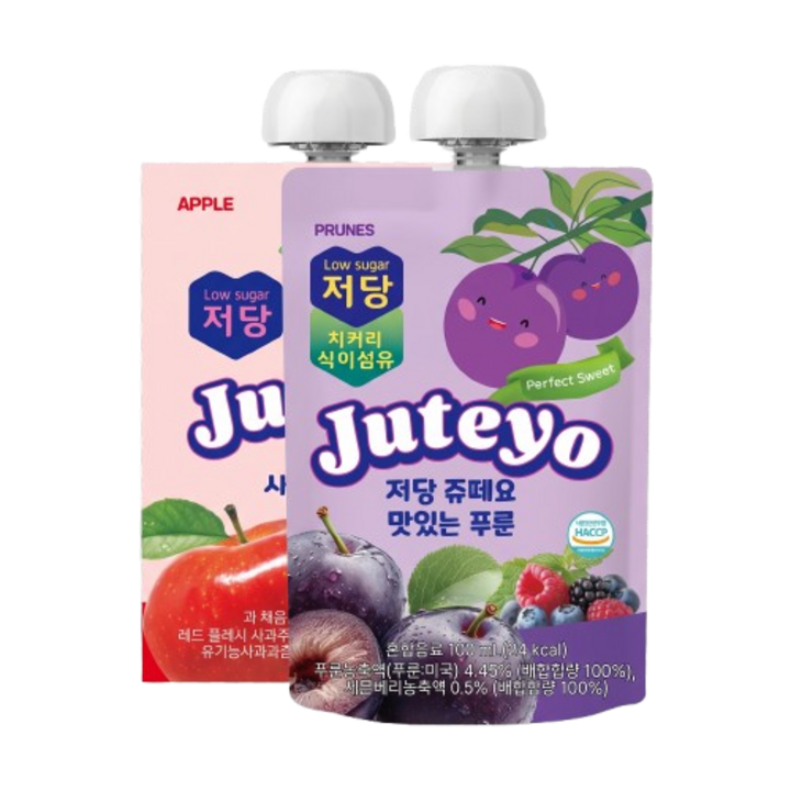 [쥬떼요]저당 저칼로리 저자극 사과주스 쥬떼요 20팩/40팩[원산지:국산], 20개, 100ml