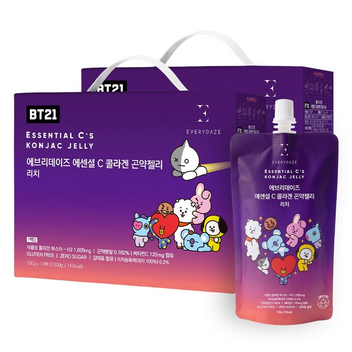 에브리데이즈 에센셜 C 콜라겐 곤약 젤리 리치, 2박스, 150g