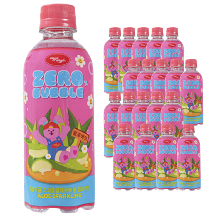 [위글위글 X 블링부스터] 스파클링 제로버블 알로에맛, 20개, 355ml