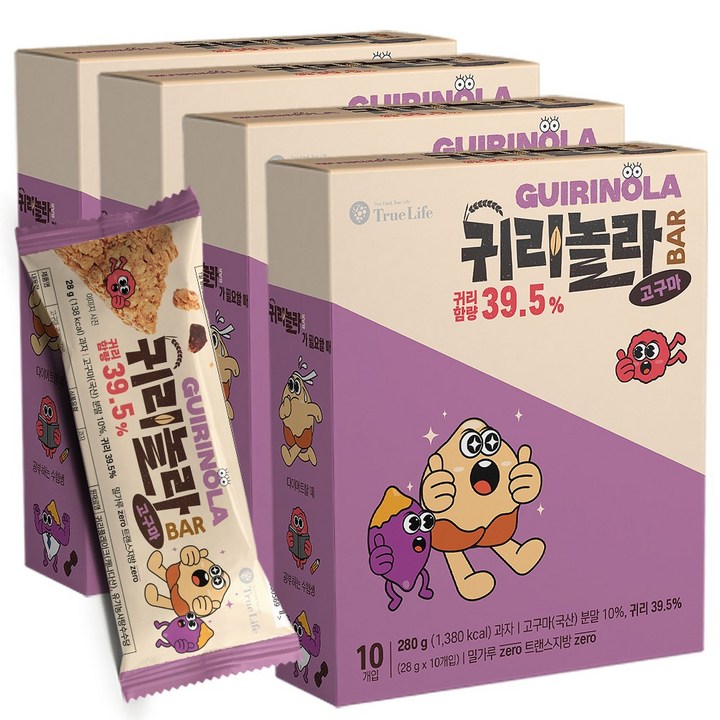 수제 영양간식 고구마 귀리놀라바 크런치바 단백질바 28g, 40개
