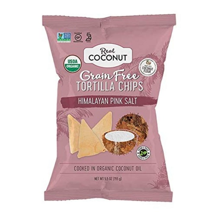 더리얼코코넛 플로어 토르티야 칩 히말라얀 핑크 솔트 글루텐 프리, 155g, 1개
