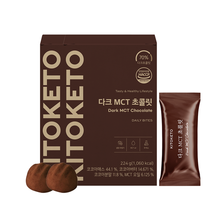 키토케토 다크MCT초콜릿 무설탕, 224g, 2개