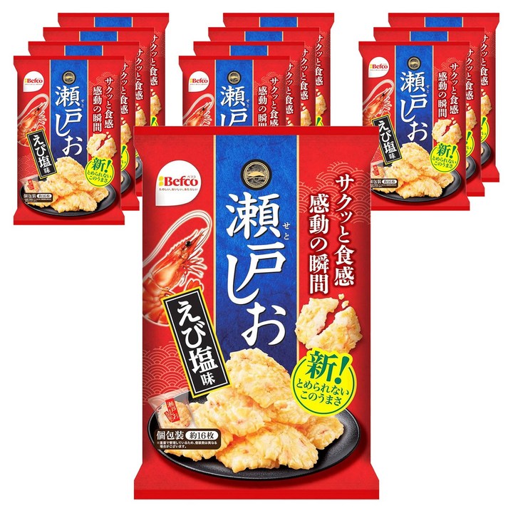 베프코 세토 시오 새우 소금 맛 16개입, 83g, 12개