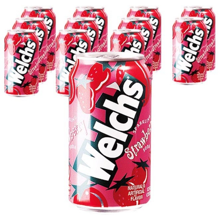 웰치스 스트로베리, 355ml, 12개