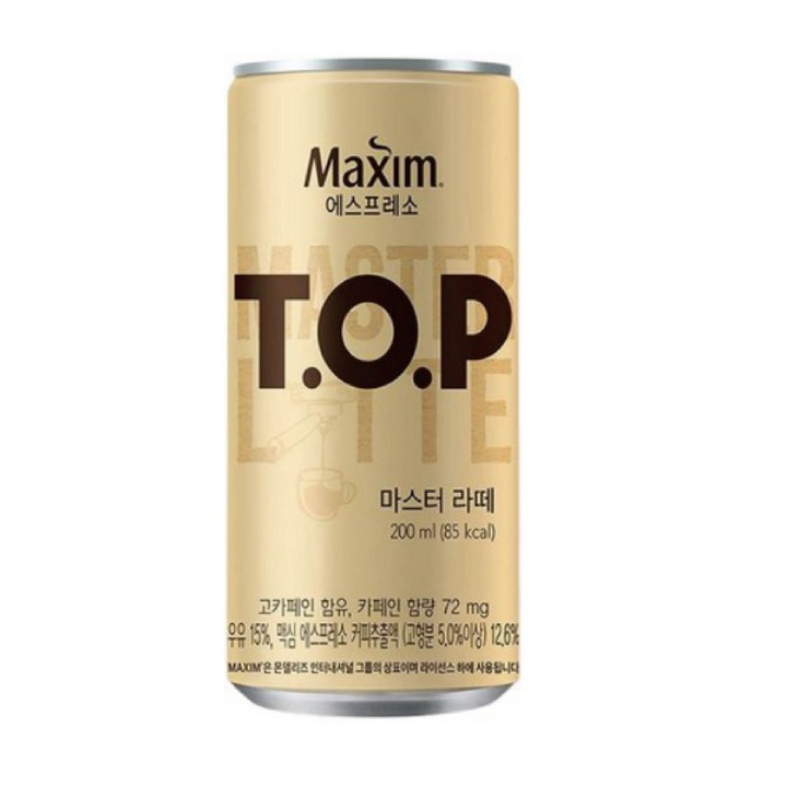 맥심 T.O.P 마스터 라떼 200ml, 30개