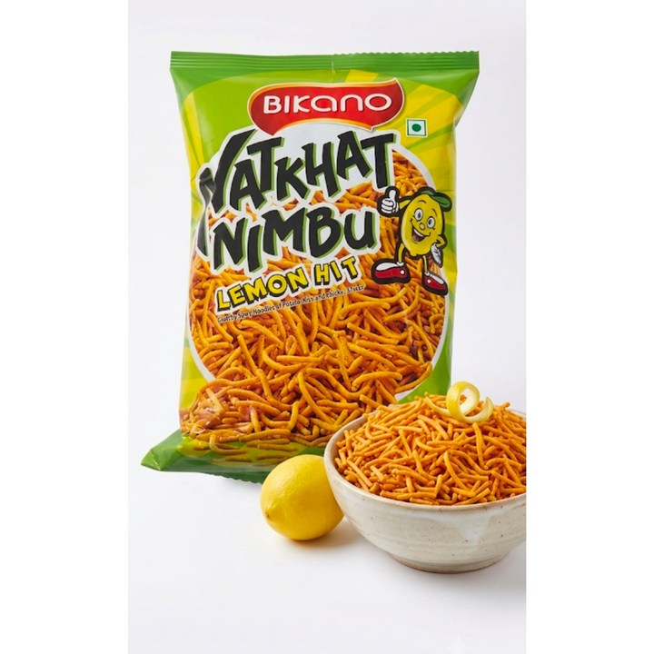 BIKANO Natkhat Nimbu (Snack) 비카노 나트카트 님부 (과자), 1개, 125g