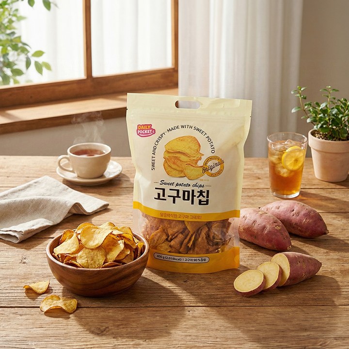 데일리포켓 고구마칩, 400g, 6개