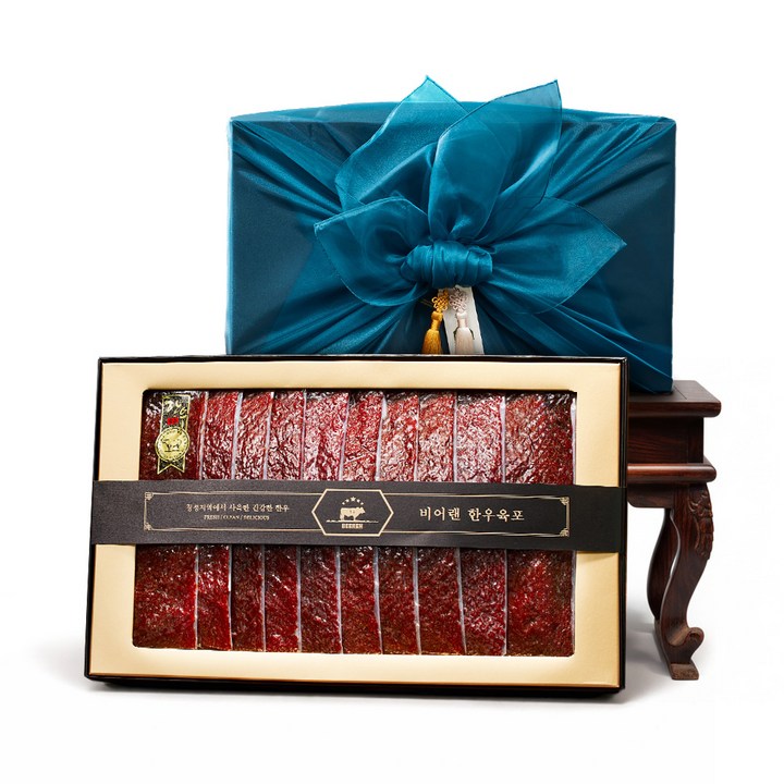 한우 1+ 육포선물세트, 600g, 1세트, 에메랄드블루
